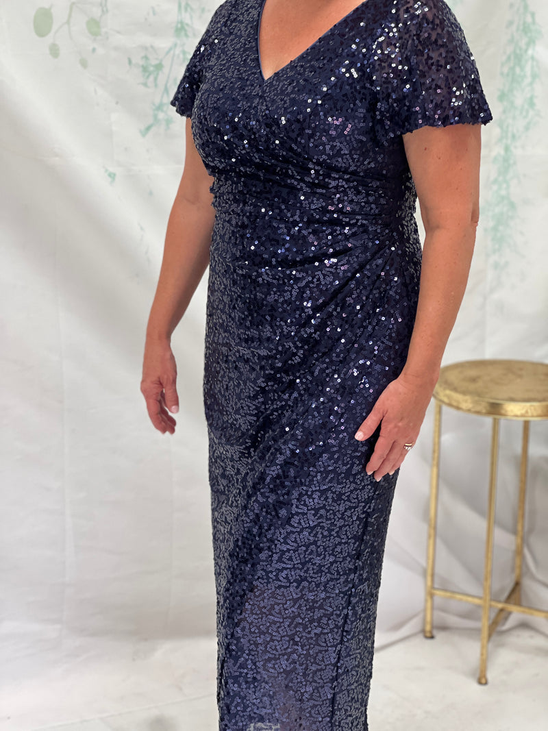 Finn Navy Sequin Gown