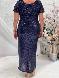 Finn Navy Sequin Gown