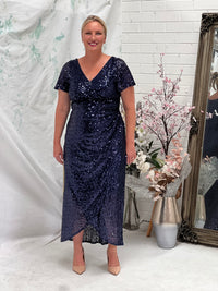 Finn Navy Sequin Gown