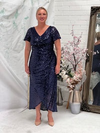 Finn Navy Sequin Gown