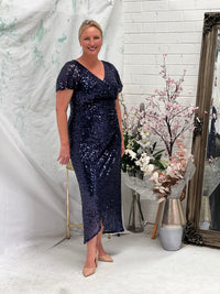 Finn Navy Sequin Gown