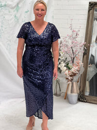 Finn Navy Sequin Gown