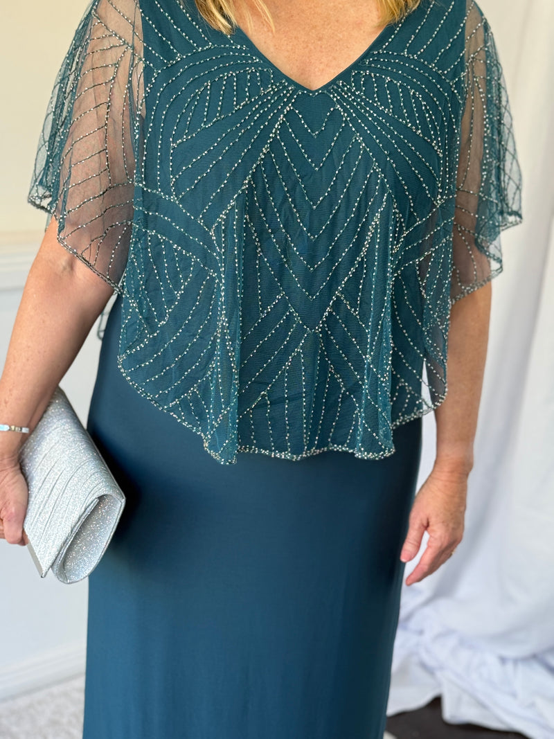 Florence Teal Gatsby Dress