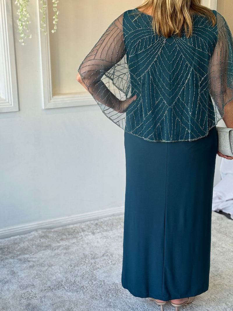 Florence Teal Gatsby Dress