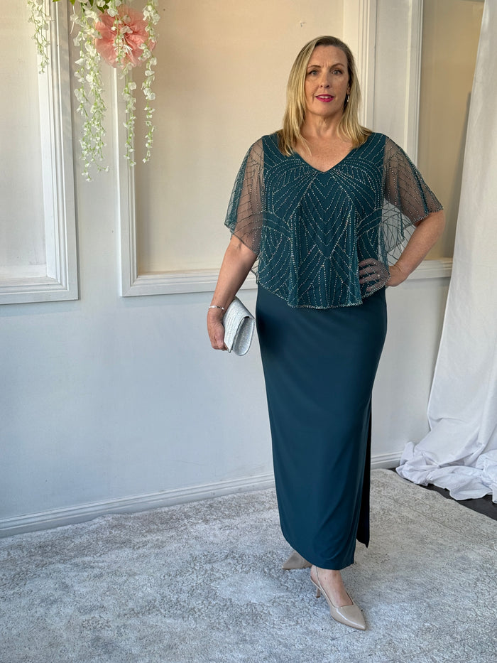 Florence Teal Gatsby Dress