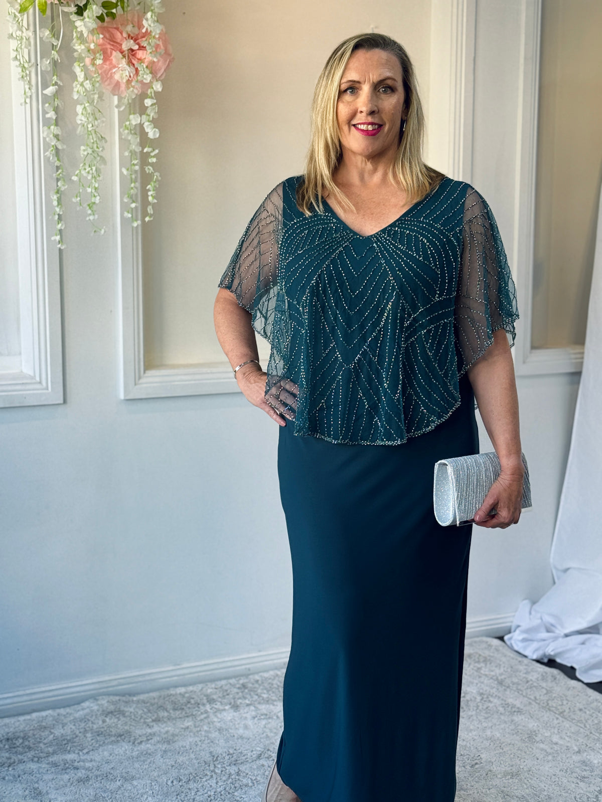 Florence Teal Gatsby Dress