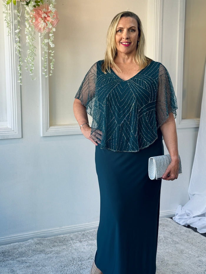 Florence Teal Gatsby Dress