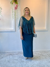 Florence Teal Gatsby Dress