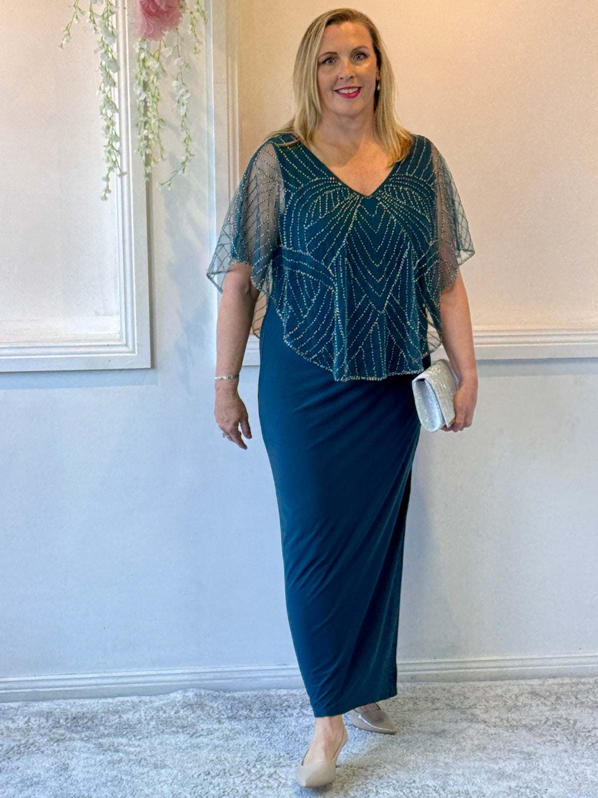 Florence Teal Gatsby Dress