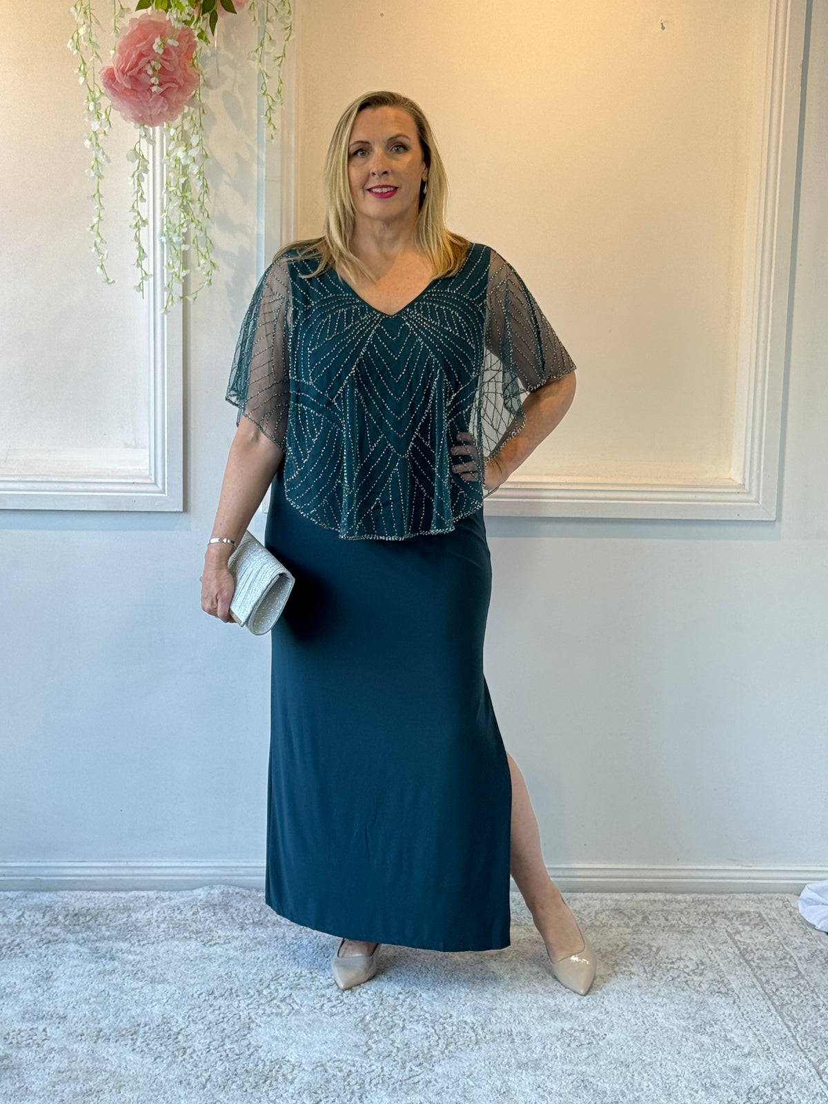 Florence Teal Gatsby Dress