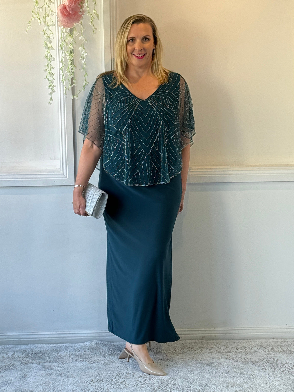 Florence Teal Gatsby Dress
