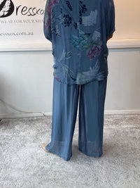 Fort Dusty Blue Silk Pants