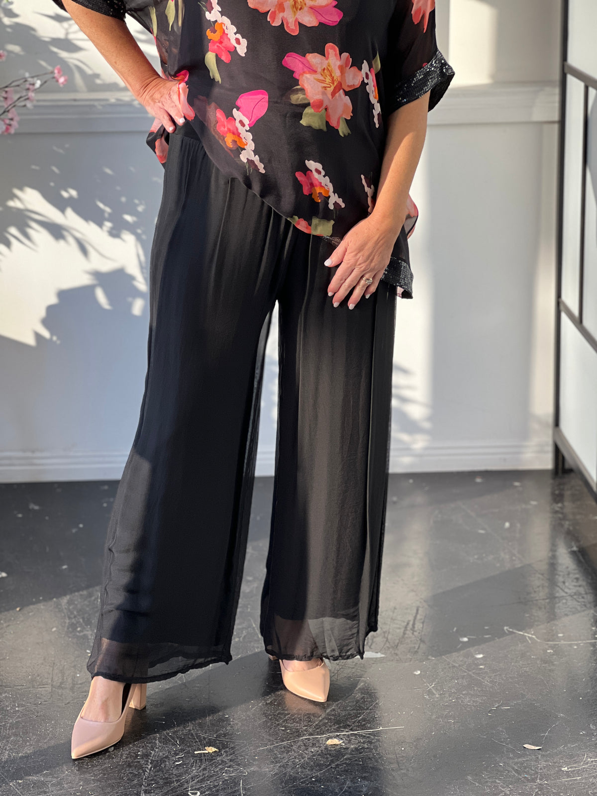 Fort Black Silk Pants