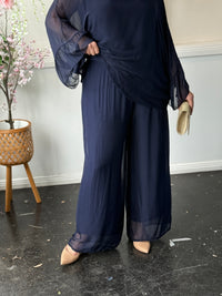 Fort Navy Silk Pants