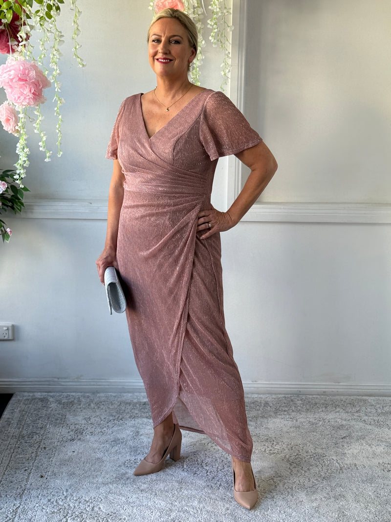 Gemma Blush Shimmer Gown