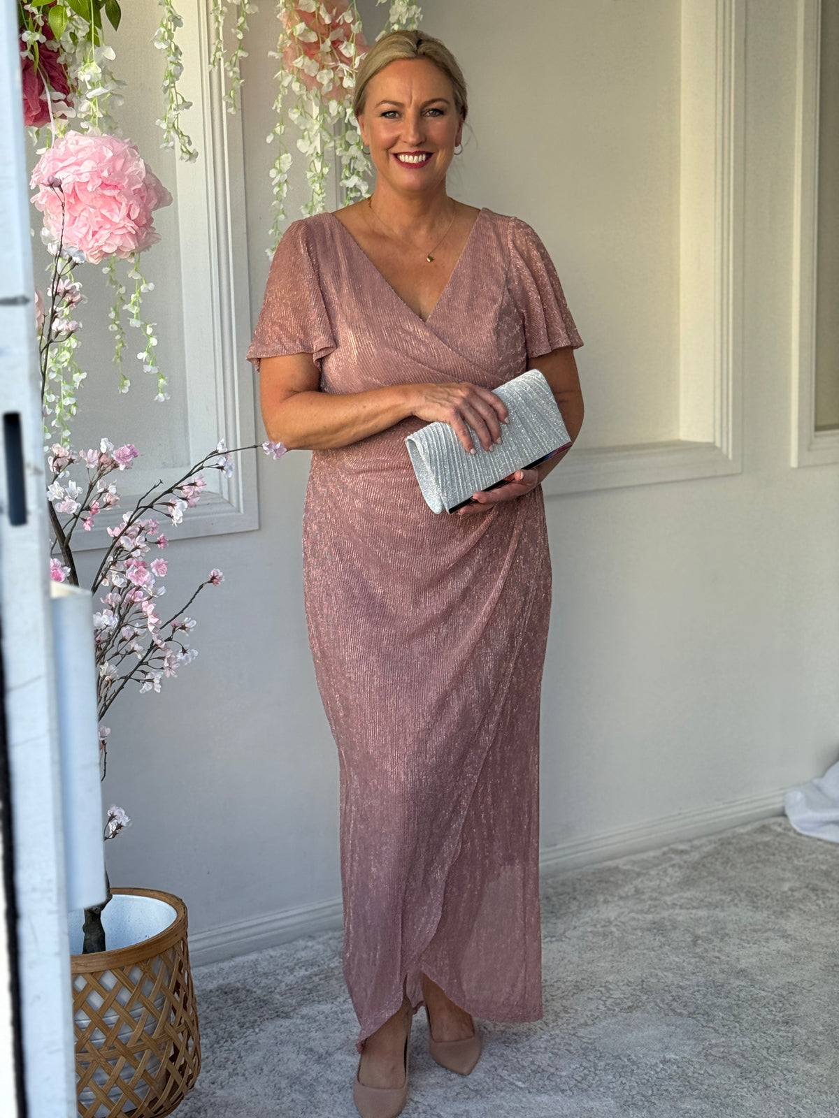 Gemma Blush Shimmer Gown