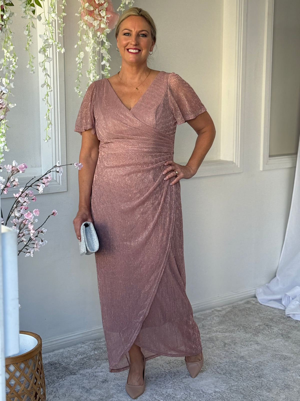 Gemma Blush Shimmer Gown