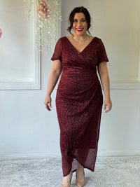 Gemma Burgundy Shimmer Gown