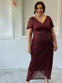 Gemma Burgundy Shimmer Gown