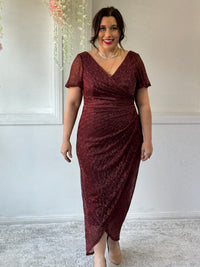 Gemma Burgundy Shimmer Gown