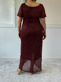 Gemma Burgundy Shimmer Gown