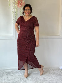 Gemma Burgundy Shimmer Gown