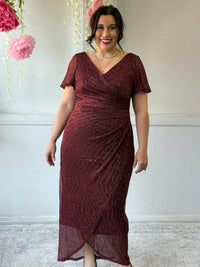 Gemma Burgundy Shimmer Gown