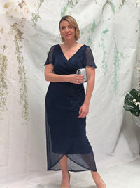 Gemma Navy Shimmer Gown