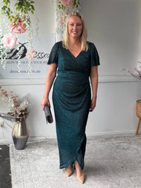Gemma Teal Shimmer Gown