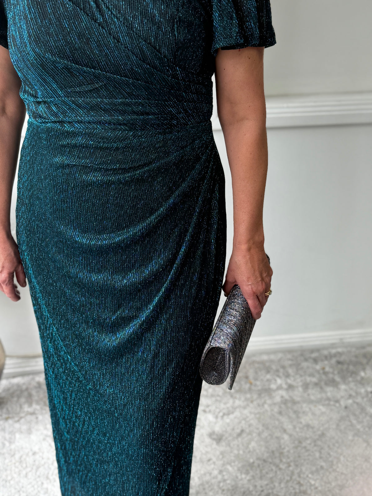 Gemma Teal Shimmer Gown