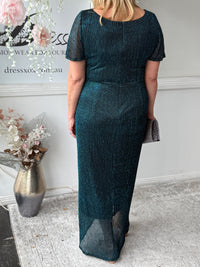 Gemma Teal Shimmer Gown