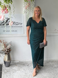 Gemma Teal Shimmer Gown