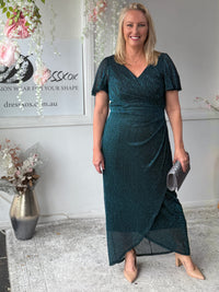 Gemma Teal Shimmer Gown