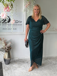 Gemma Teal Shimmer Gown
