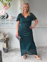 Gemma Teal Shimmer Gown