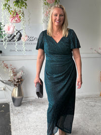 Gemma Teal Shimmer Gown