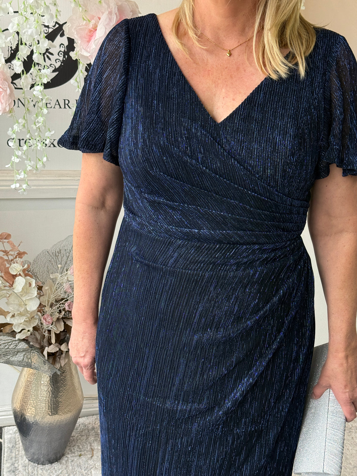 Gemma Navy Shimmer Gown