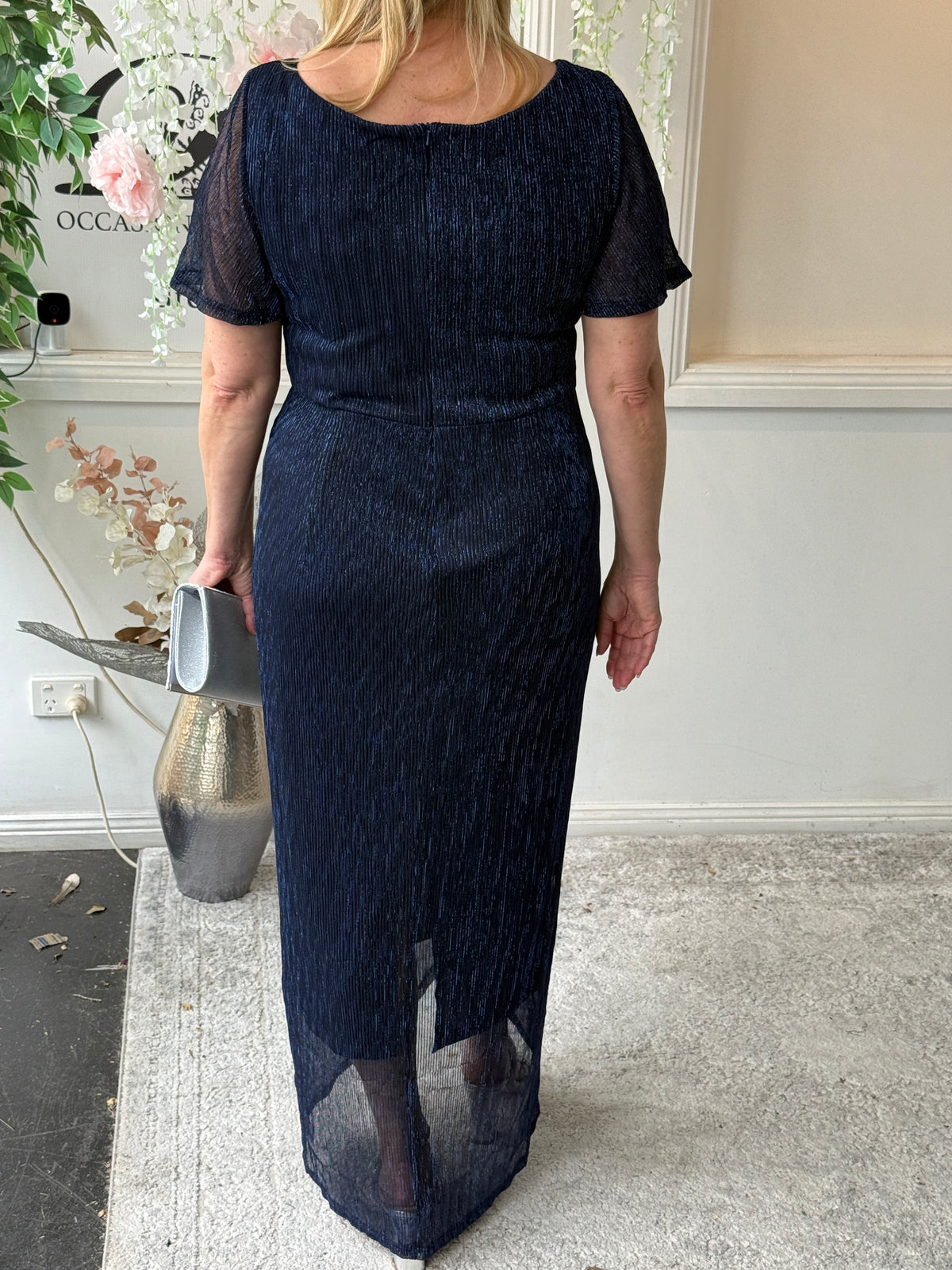 Gemma Navy Shimmer Gown