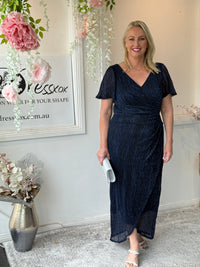 Gemma Navy Shimmer Gown