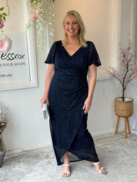 Gemma Navy Shimmer Gown