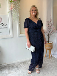 Gemma Navy Shimmer Gown