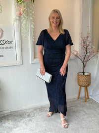 Gemma Navy Shimmer Gown