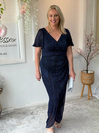 Gemma Navy Shimmer Gown