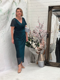 Gemma Teal Shimmer Gown