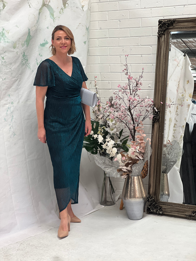 Gemma Teal Shimmer Gown