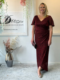 Gemma Burgundy Shimmer Gown