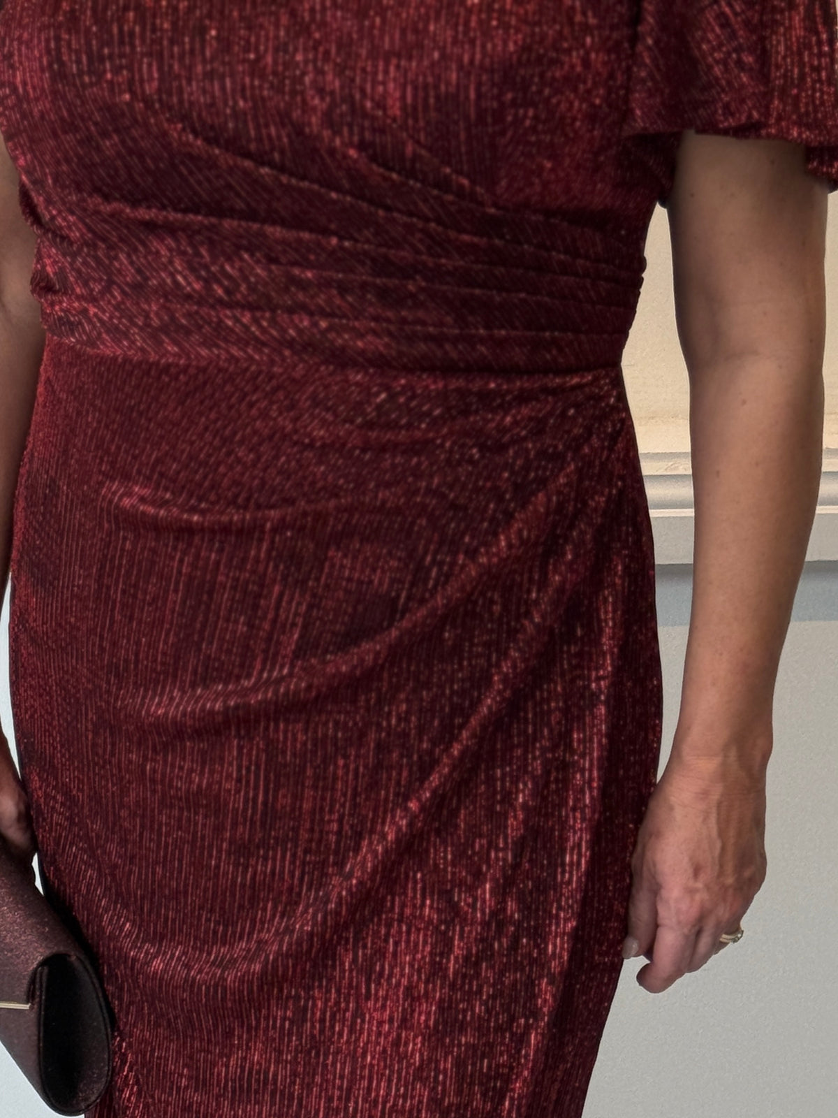 Gemma Burgundy Shimmer Gown