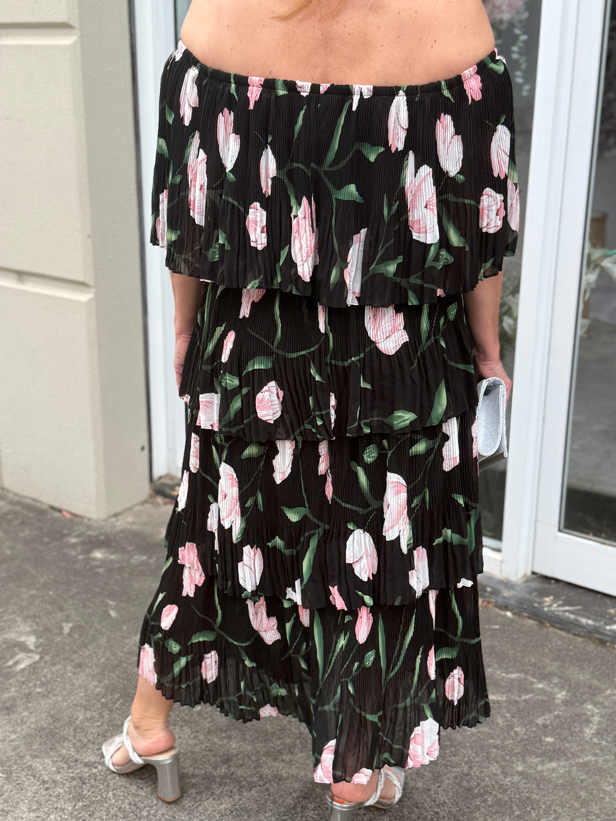 Genoa Night Floral Evening Dress