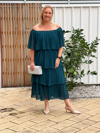 Genoa Teal Evening Dress