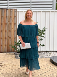 Genoa Teal Evening Dress